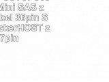 SilverStone SSTCPS03  Internes Mini SAS zu SATA Kabel 36pin SFF8087 SteckerHOST zu 4x