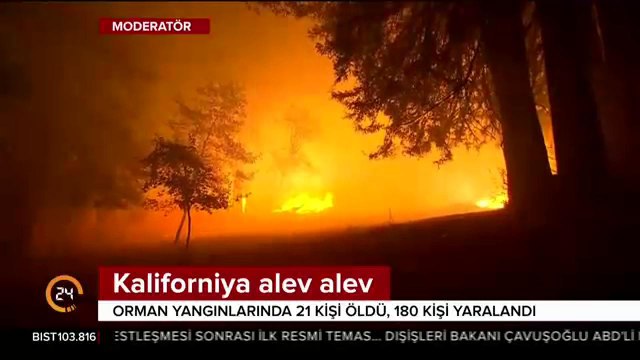 Kaliforniya alev alev yanıyor!
