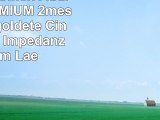INLINE 2x Cinch Audiokabel PREMIUM 2mes Kabel vergoldete Cinch Stecker Impedanz 75 Ohm