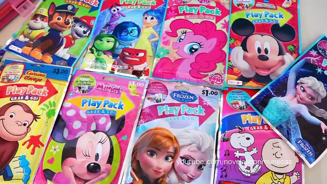 Juguetes de colorear Patrulla Canina, Intensamente, MLP, Frozen, Snoopy, Mickey y Minnie