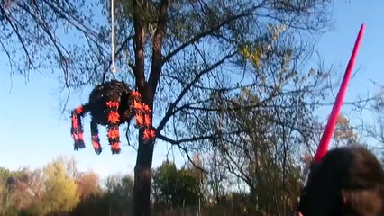 SPIDER ATTACK!!!Spider Vs Darth Vader | GIANT HALLOWEEN SPIDER PINATA SURPRISE TOYS