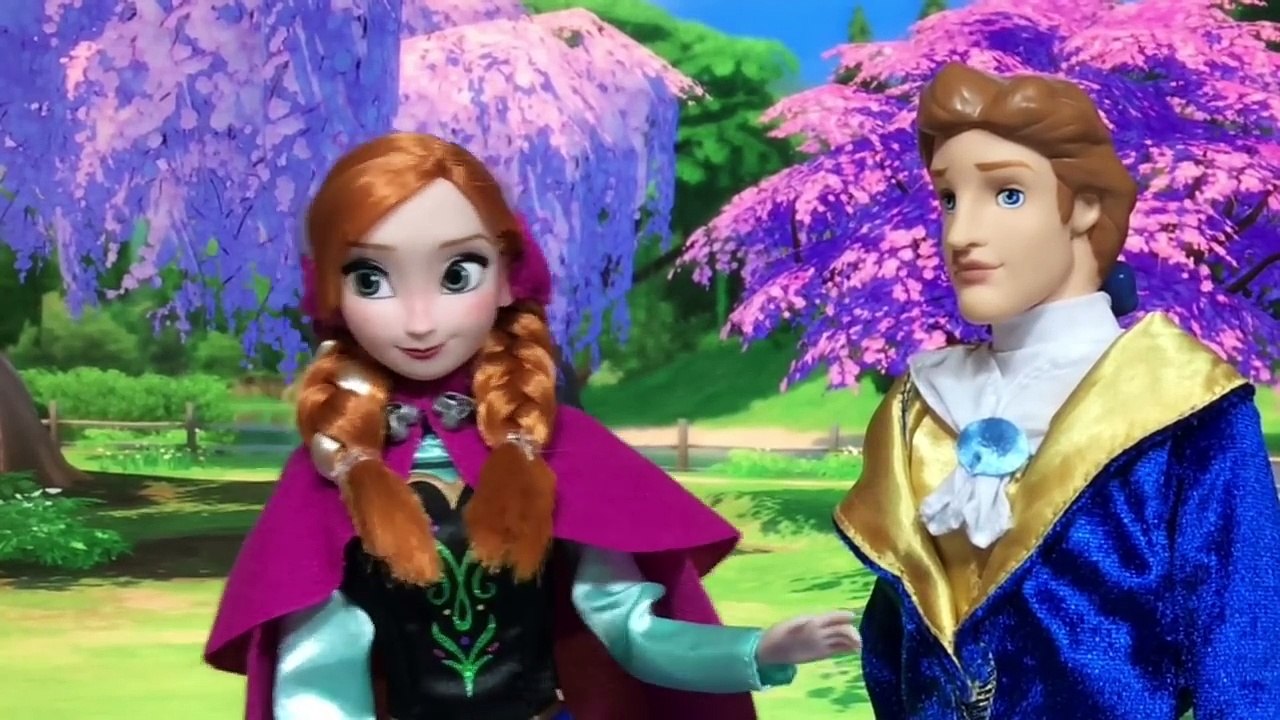 Frozen Anna Dates Beauty and The Beast Prince Adam With Belle, Hans, Aladdin