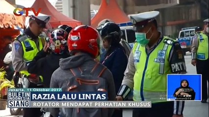 Puluhan Kendaraan Menggunakan Rotator Terjaring Razia