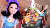 Anna and Elsa Easter Eggs Car Parade Arendelle Easter Egg Frozen Barbie Doll Mermaids Toys In Action