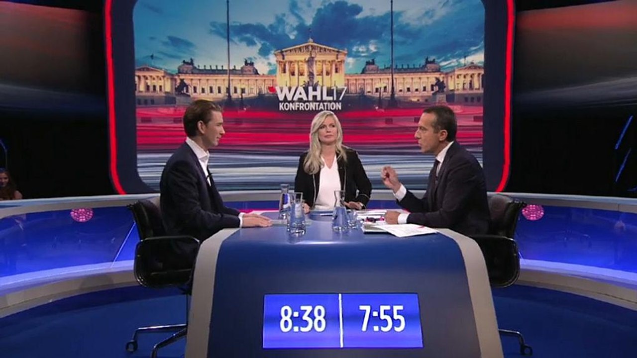 Letztes TV-Duell: Kern gegen Kurz