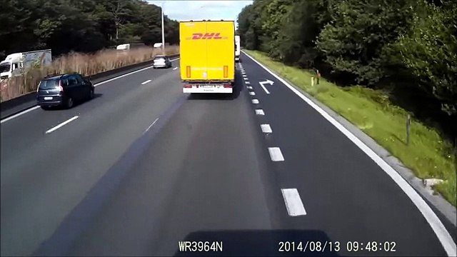 Car vs truck crash E40 Aalter (Belgium)