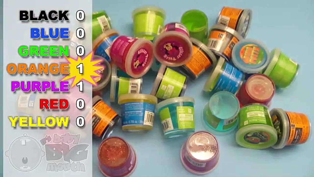 Baby Big Mouth Remix! Best of Learn Colours With Ooze and Glitter Putty! Fun Learning Contest!