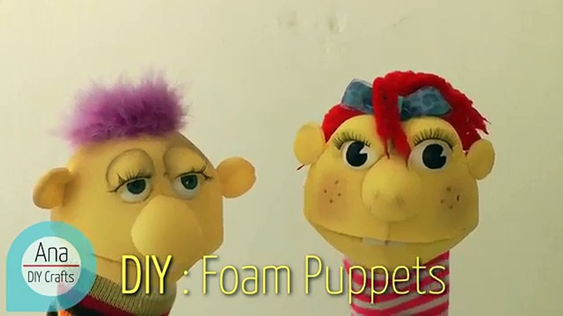 How to make a Foam Puppet - Ana  DIY Crafts. – Видео Dailymotion