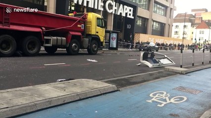 Lorry collision closes busy East London road