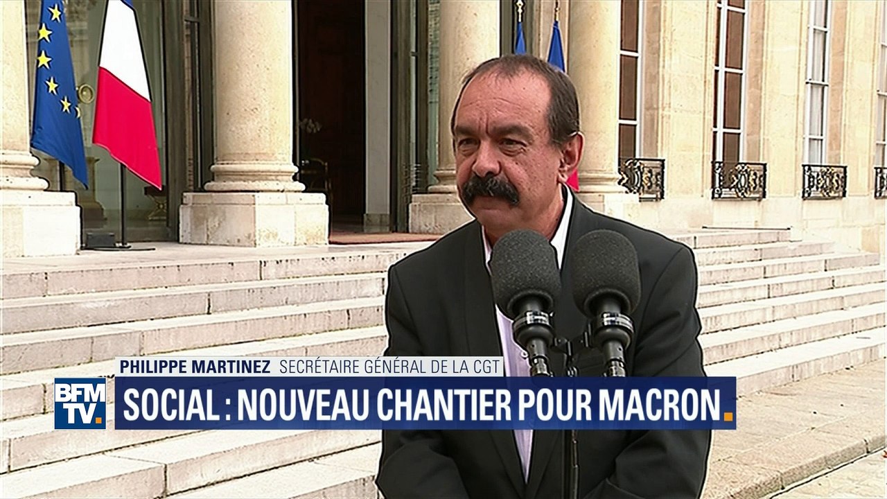 "Discuter, c'est bien. Mais nous n'avons pas des têtes d'alibis", prévient Martinez à sa sortie de l'Élysée