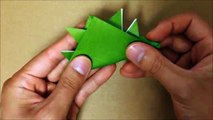 恐竜折り紙★ ステゴザウルスの折り方 ★Origami Dinosaur Stegosaurus