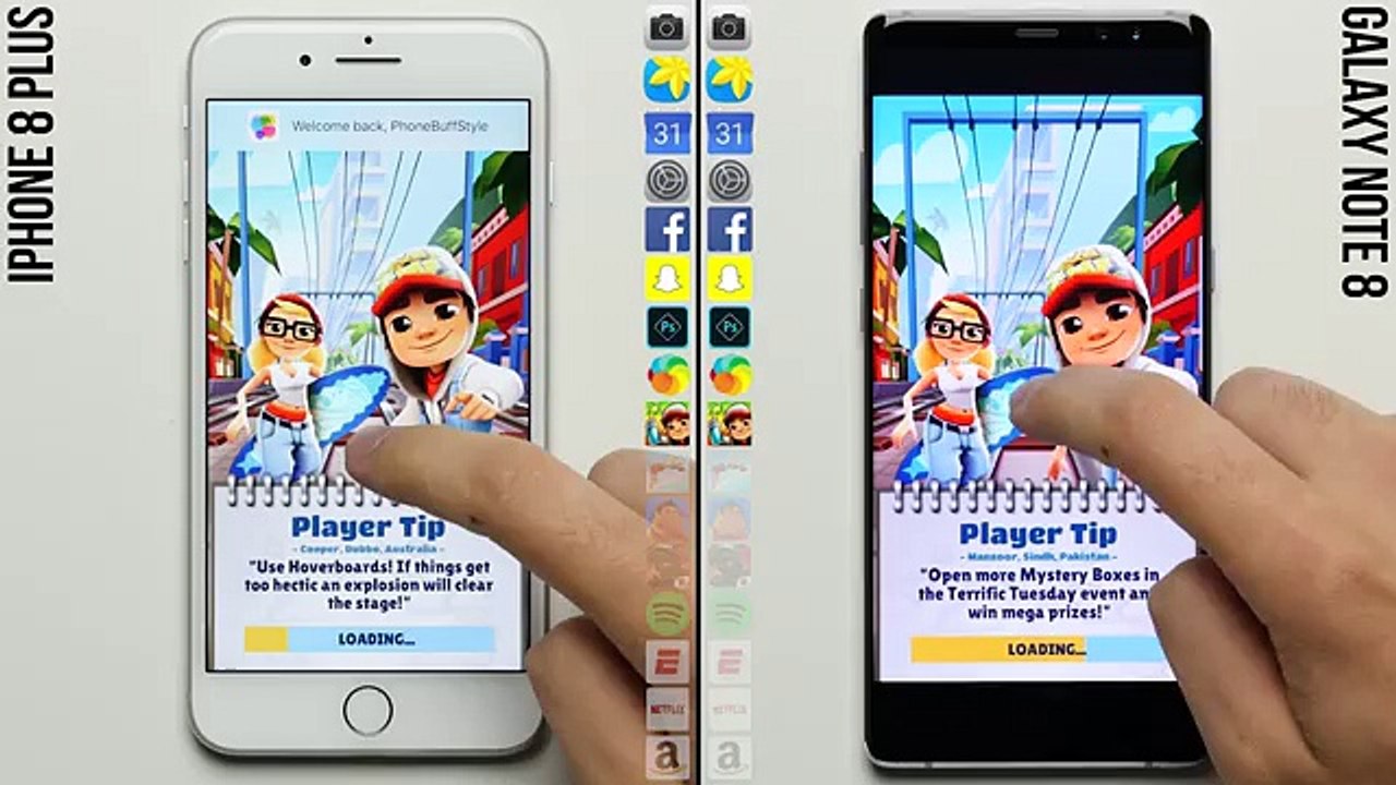 iPhone 8 Plus vs. Galaxy Note 8 Speed Test