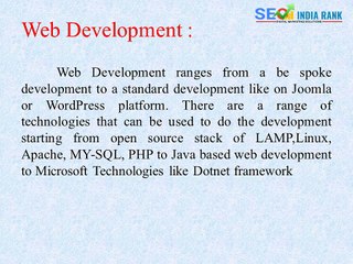 WEB DEVELOPMENT PROCESS