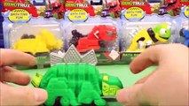 New 5 Dinotrux Bath Squirtin Toys Ty Rux, Revvit, Ton Ton, Dozer, Garby Dinosaur Trucks Unboxing