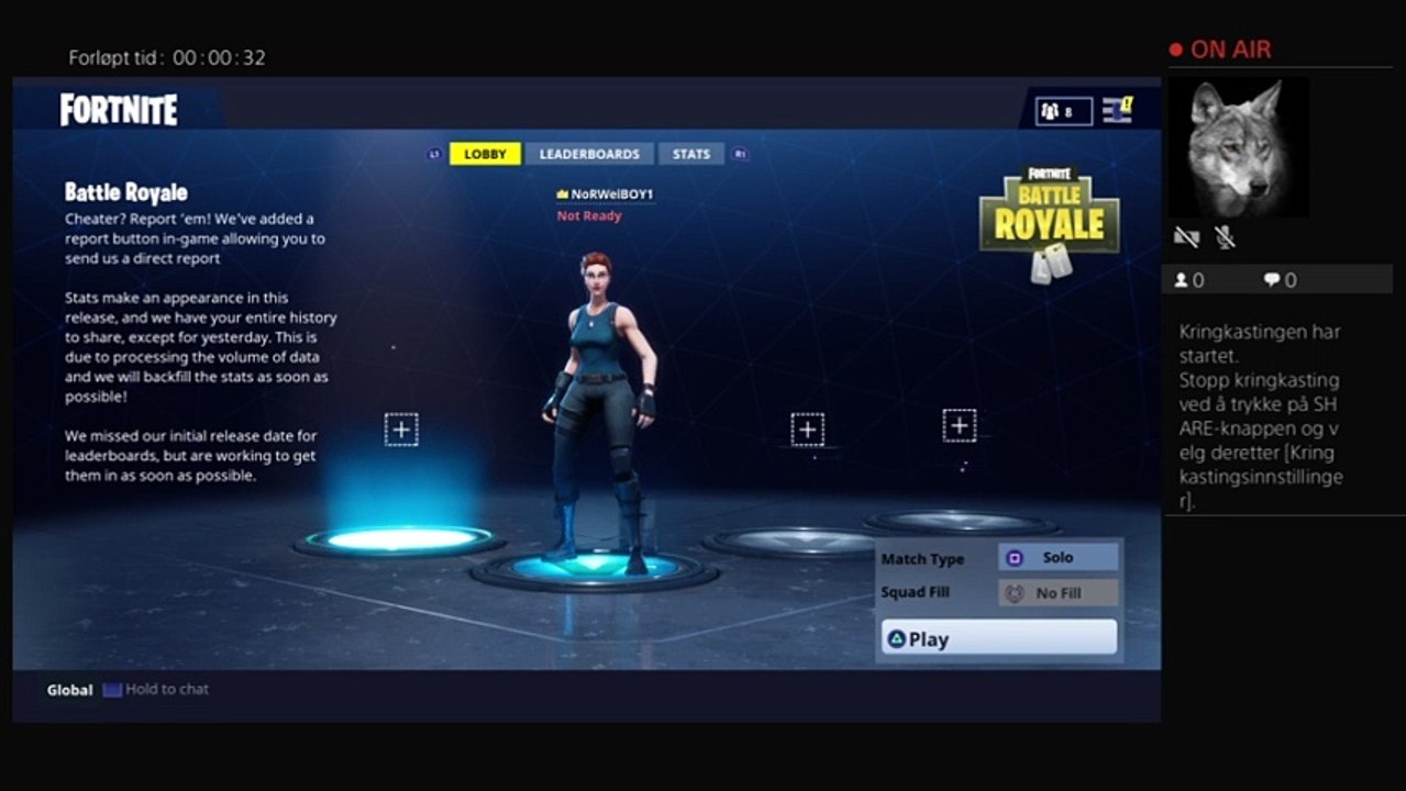 NoRWeiBOY1s direkte PS4-kringkasting