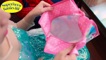 Spiderman SEARCH IN SKIRT elsa? W/ VS Vampire, batman, maleficet Superhero IRL!