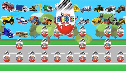 Мультик с машинками - 50 киндер сюрпризов - Спецтехника. Пожарная машина - Скорая помощь - Трактор