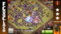 Ataques com 4 Lava Hounds - Clash of Clans (100% CV10)