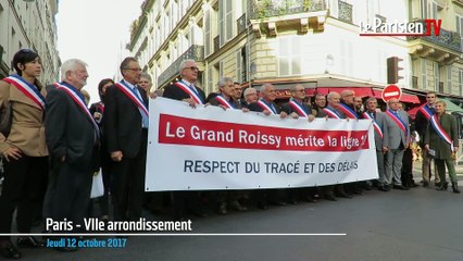 Des élus d’Ile-de-France manifestent pour défendre le Grand Paris Express