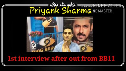 big boss 11 priyank sharma 1st interview after out from big boss 11