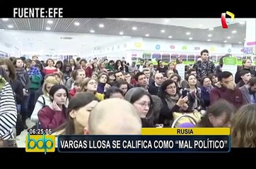 Rusia: Mario Vargas Llosa se califica como “Mal político”