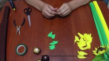 Подсолнух из конфет и бумаги. Подарок своими руками. DIY paper sunflower.
