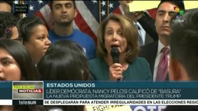Líder demócrata califica de basura la propuesta migratoria de Trump