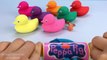 Learn Colours with Glitter Play Doh Ducks Surprise Toys Masha Mickey Mouse Pikachu with Cars Molds