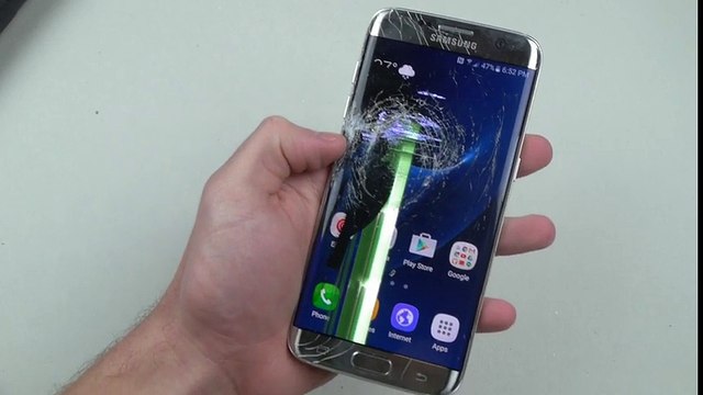 Samsung Galaxy S7 Edge Hammer & Knife Scratch Test