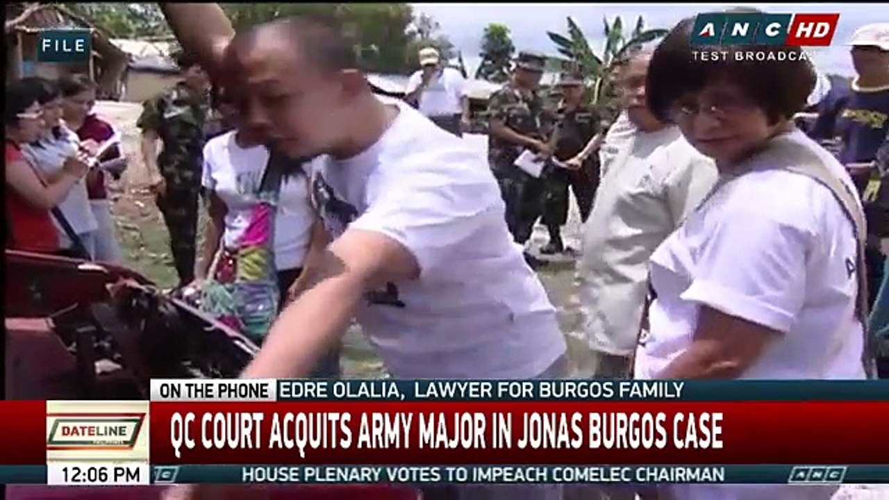 Dateline Burgos camp eyes new complaint vs acquitted Army officer