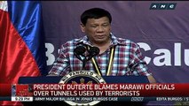 Duterte blames Marawi officials over tunnels used by terrorists