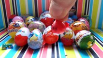 24 Surprise Eggs Maxi Kinder Surprise Cars Thomas Iron Man Marvel Angry Birds Shrek Minnie Mouse.