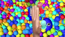 Color Balls Finger Family 3D for Kids to Learn Colors | Surprise Eggs Nursery Rhymes Childrens Song