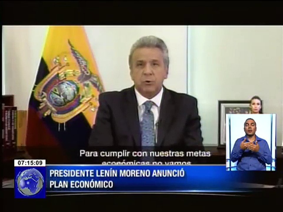 Presidente Lenín Moreno anunció plan económico