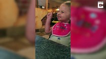 Watch adorable two-year-old’s hilarious reaction when she is asked to pay the bill