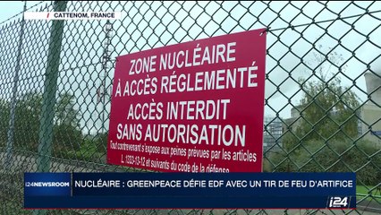 Nucléaire: Greenpeace défie EDF avec un tir de feu d'artifice