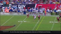 2015 - Giants Odell Beckham makes 21 yard catch, fumbles, and kicks out of bounds
