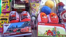 A lot of Candy and Surprise Eggs Angry Birds Disney Cars & Minions