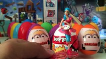 Яйца Киндер Сюрприз,Unboxing Surprise Eggs Angry Birds,Яйца Сюрприз Гадкий Я 2