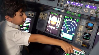 Remember the little kid, A 6 Year Old Genius Becomes Etihad Airways Pilot for a Day