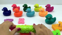 Learn Colors Play Doh Ducks Elmo Big Bird Animals Christmas Cookie Cutters Fun and Creative for Kids
