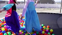 Maleficent Vs Frozen Elsa Hypnotized Birthday Pie prank Frozen Anna Pink Spidergirl Spiderman Funny!