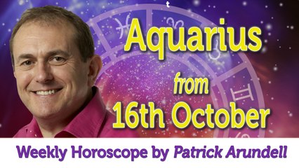 Aquarius Weekly Horoscope from 16th October - 23rd October 2017
