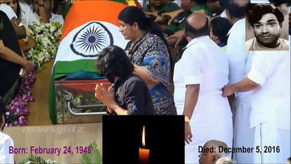 Jayalalithaa &  Born February 24, 1948, Melukote, India  &  Died December 5, 2016, Chennai, India