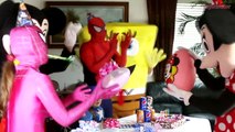 Where is Mickey Mouse? w/ Minnie Mouse, Spiderman, SpongeBob SquarePants & Giant Surprise Egg