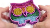 Slime Rainbow Colors Glitter Owl DIY Learn Colors Slime Clay Icecream