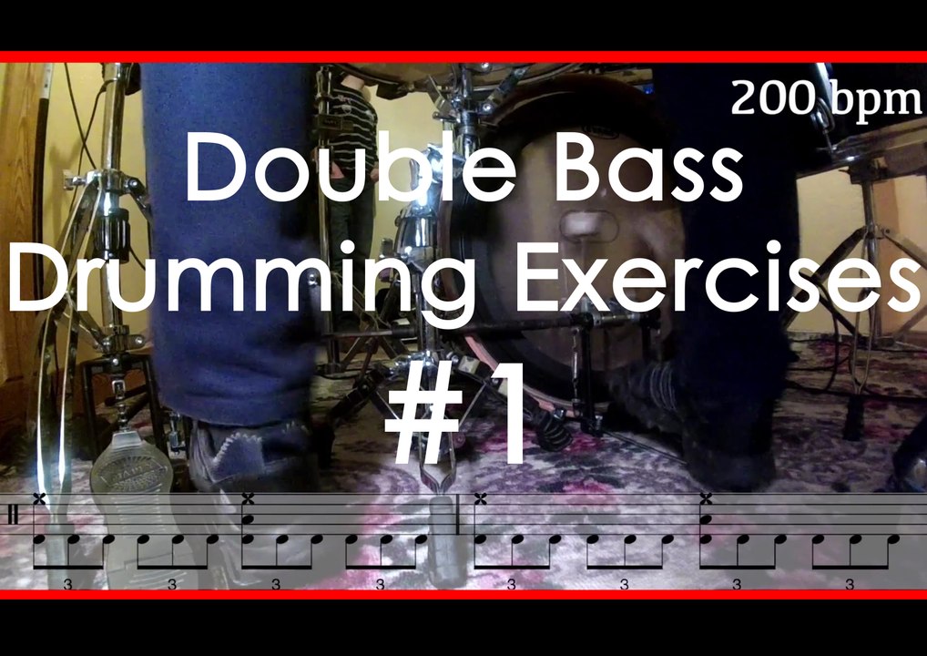 Double Bass Drumming Exercises by Gawron. Drum lesson #1 Binary