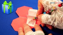 Оригами Сердце Мини блокнотик ☆ Валентинка из бумаги 3 в 1