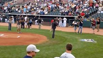 Soldier Surprises Girlfriend at Baseball Game, Then Proposes!