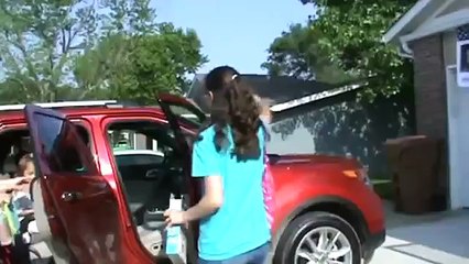 Young Girl Surprised by Dad, Home From Deployment